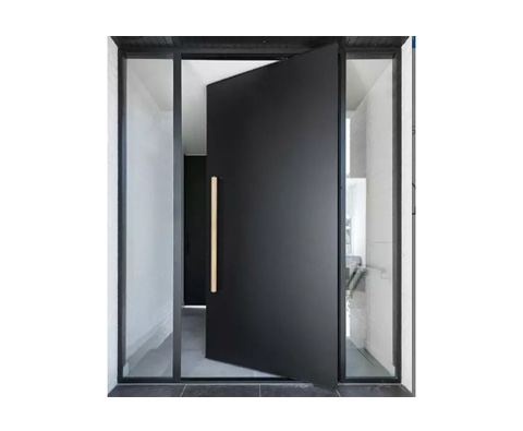Conception de luxe italienne Porte d'entrée en acier inoxydable Pivot avant de sécurité extérieure