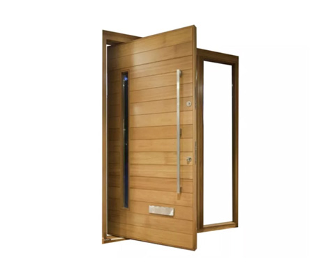 Porte de pivot en bois massif tournante